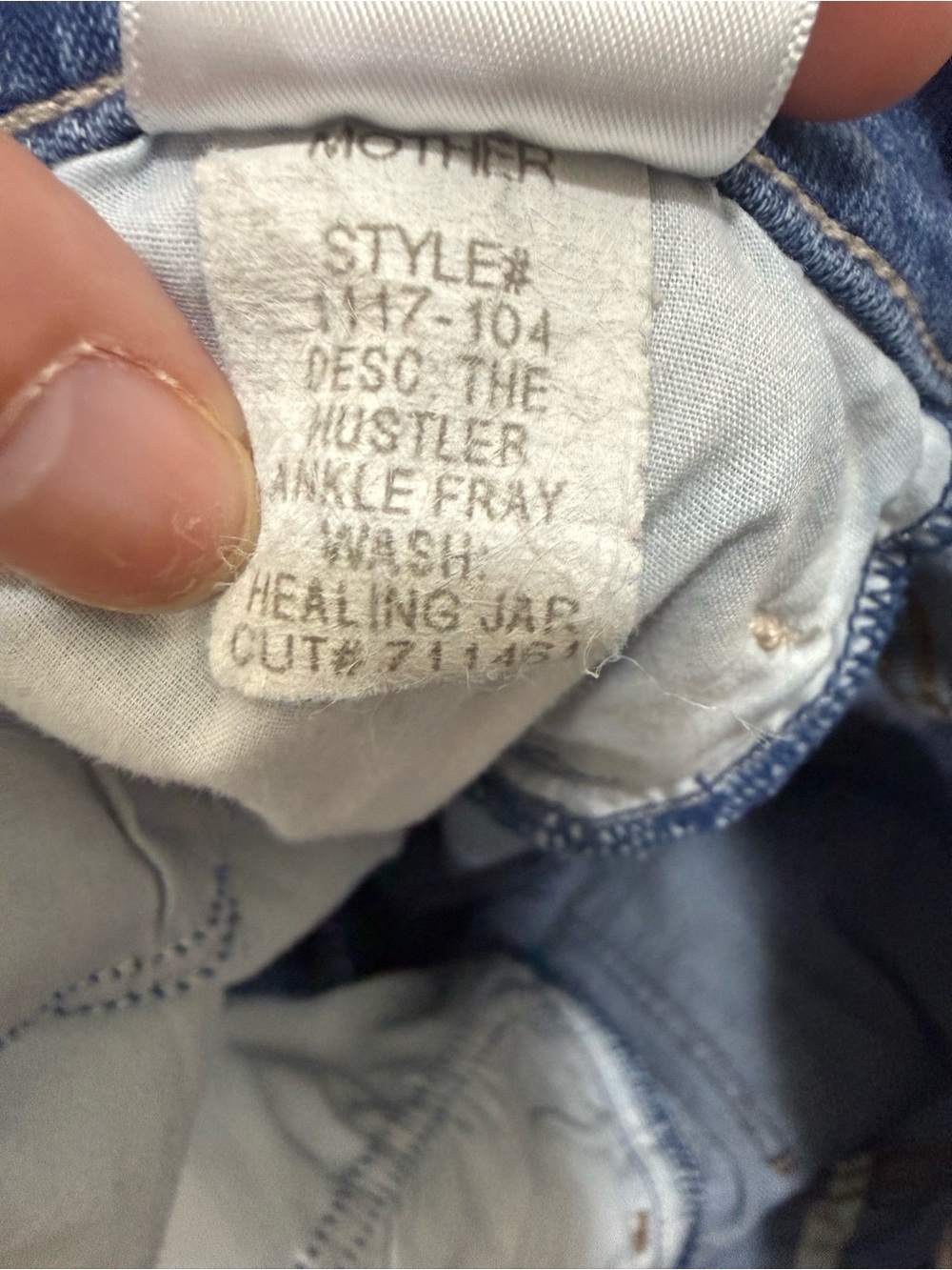 MOTHER The Hustler Ankle Fray Jeans - Light Blue - Picture 7 of 7